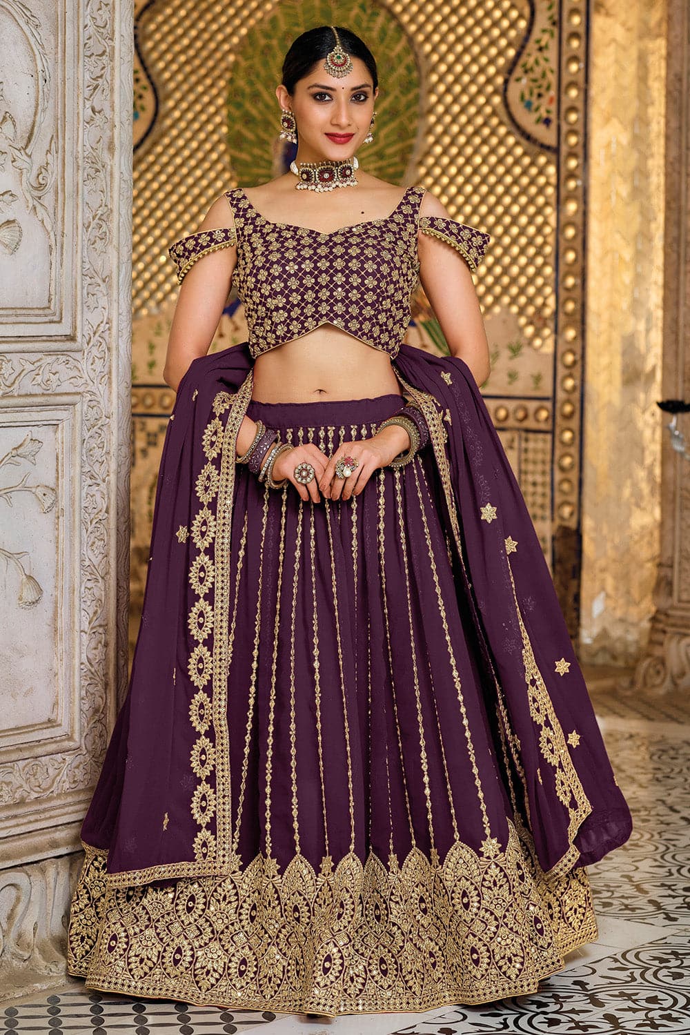 Unique Designer Party Wear Silk Purple Lehenga Choli Design Collection –  TheDesignerSaree