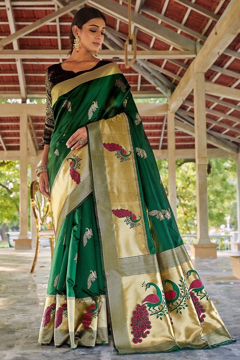 Dark Green Designer Diamond Saree, Ready to Wear Saree Wrap in One Minute  Saree, Easy to Wear Saree USA Georgette Saree Jardosi Hotfix Sari - Etsy