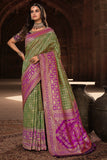 green designer saree