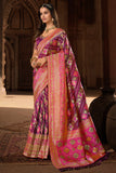 purple designer saree