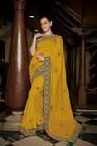 designer saree with embroidery