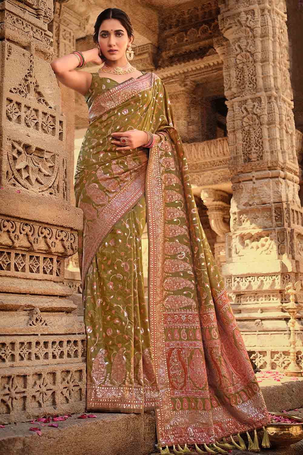 Beautiful Designer Dola Silk Saree