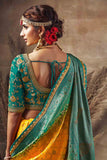 Designer Saree Tuscany Yellow Designer Saree With Bandhani Prints saree online