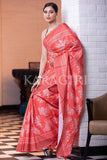 Digital Print Saree Bright Red Kantha Digital Print Saree saree online