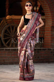 Digital Print Saree Brown Digital Printed Saree saree online