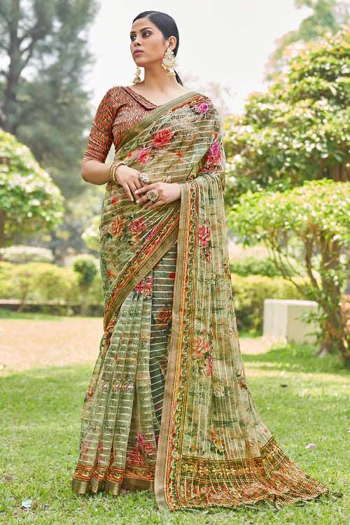 digital print saree