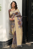 Digital Print Saree Flint Grey Digital Print Saree saree online