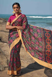 Digital Print Saree Green and Pink Digital Print Saree saree online