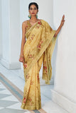 Digital Print Saree Lemon Yellow Digital Print Saree saree online