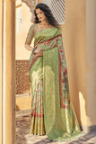 Digital Print Saree Mint Green Digital Print Saree saree online