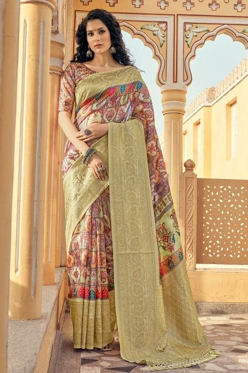 Digital Print Saree Multicolour Digital Print Saree saree online