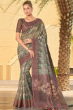 multicolour digital print saree