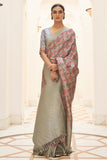 Digital Print Saree Pewter Grey Digital Print Saree saree online