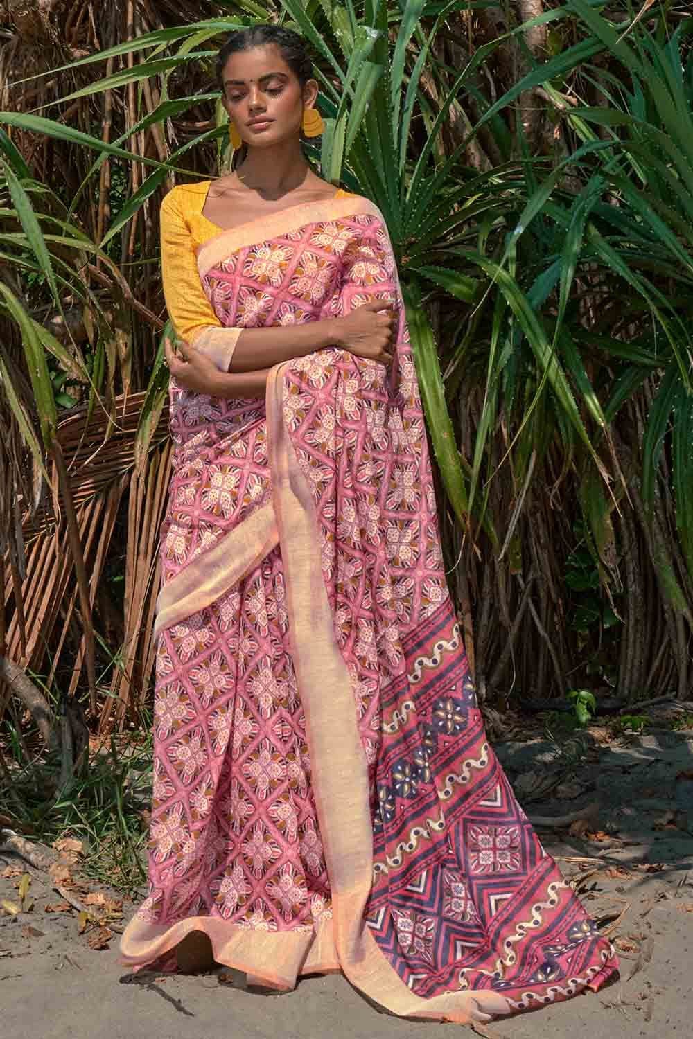 Digital Print Saree Purple Digital Print Saree saree online