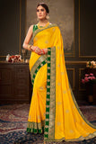 Dola Silk Saree Bright Yellow Dola Silk Saree saree online