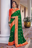 Dola Silk Saree Hex Green Dola Silk Saree saree online