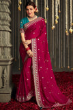 purple dola silk saree