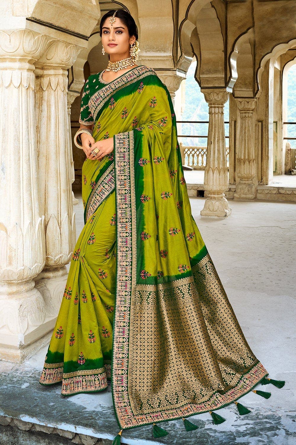 Buy Space blue banarasi saree online at best price - Karagiri – Karagiri  Global