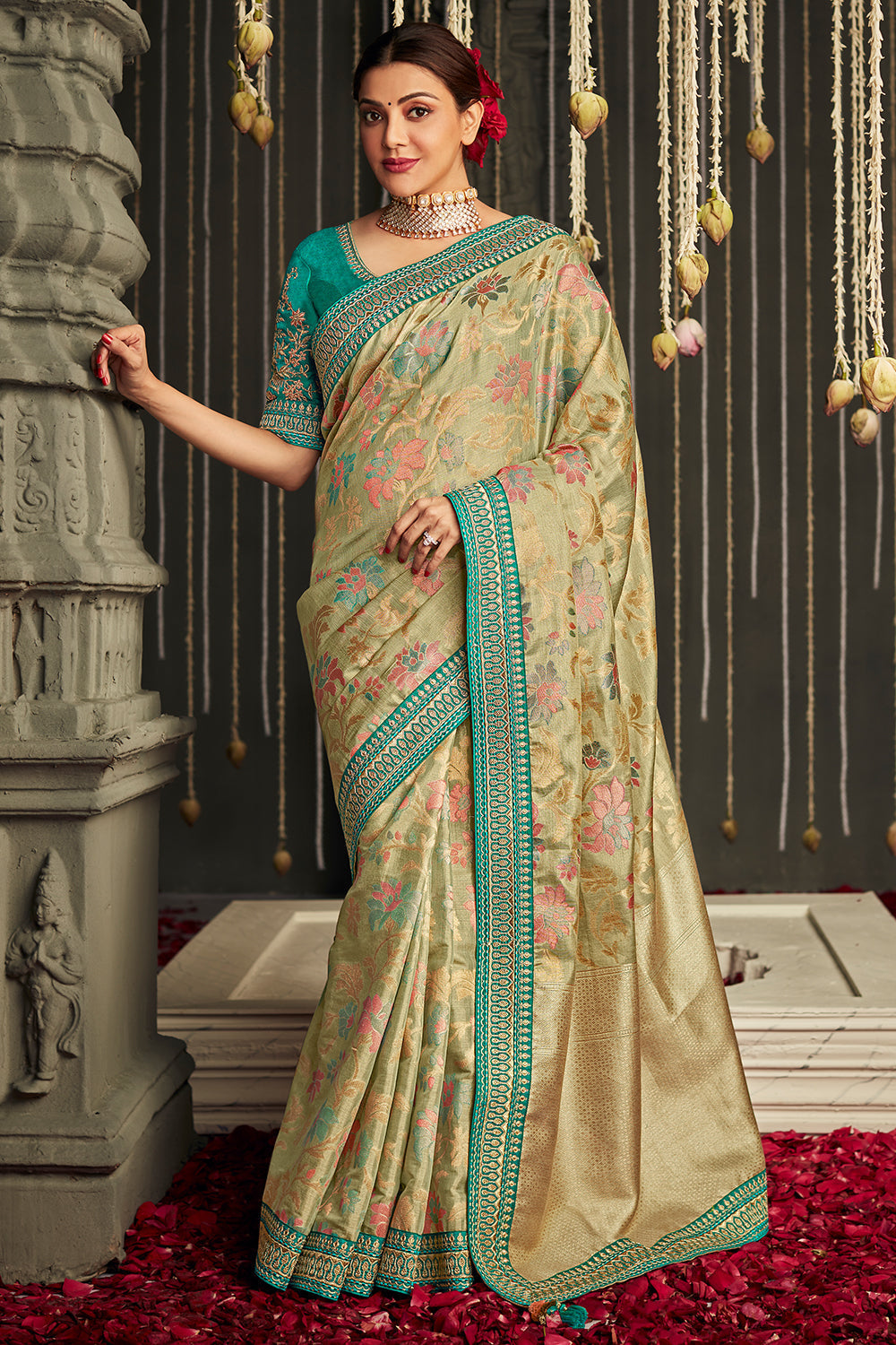 Buy Turkish Blue Silk Saree online-Karagiri – Karagiri Global