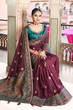 Dola Silk Saree Wine Purple Dola Silk Saree saree online