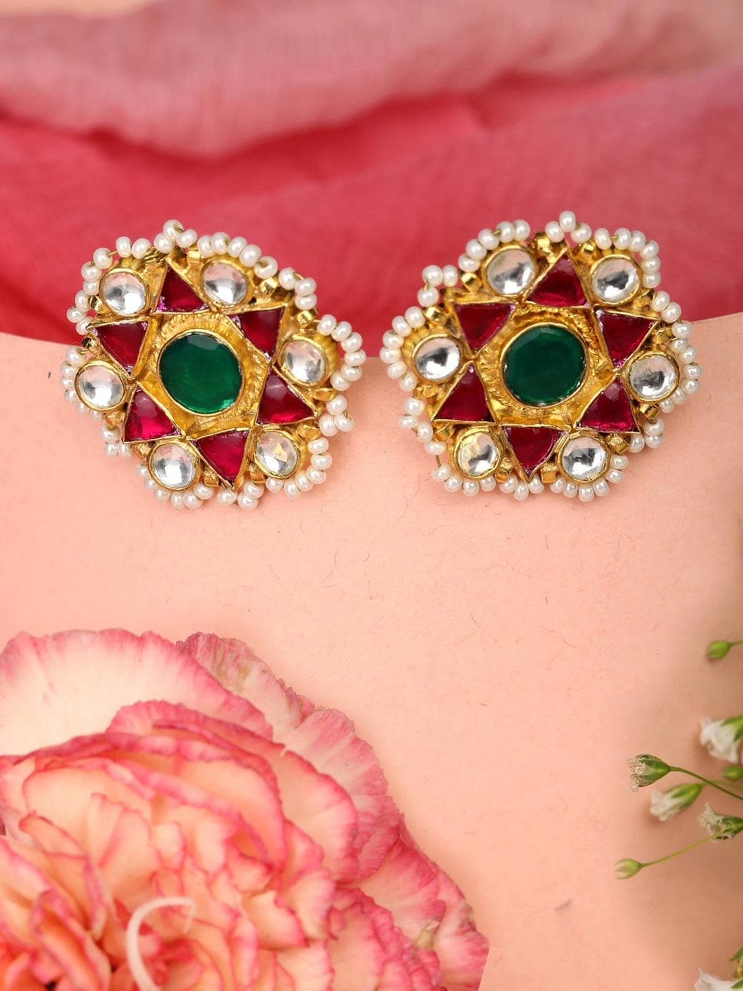Buy JEWELZ Flower Shaped Gold Plated Hanging Earrings For Girls & Women |  Shoppers Stop