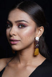 Earrings Golden Semiprecious Stone Earrings saree online