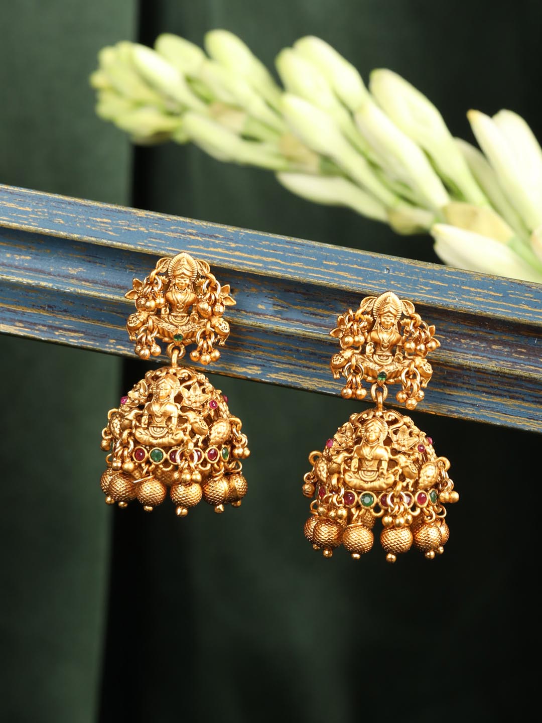 Orange Colour Heavy Jhumka Bali for Saree | FashionCrab.com | Fashion  jewelry, Jewelry design, Traditional jewelry