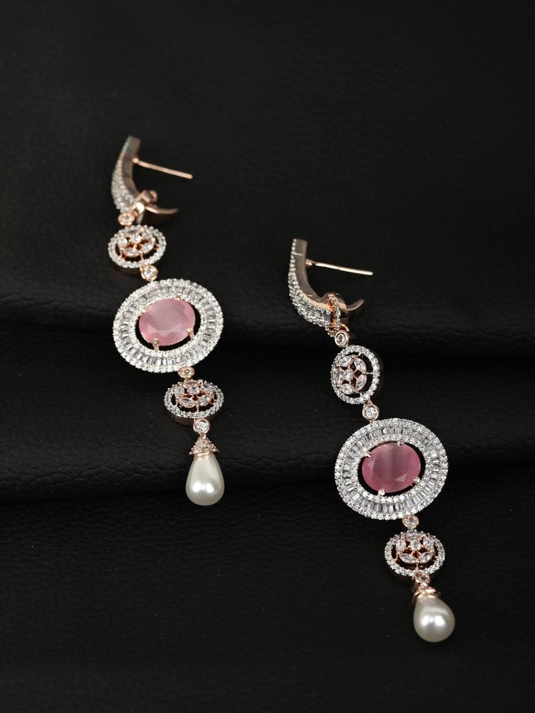 Little Girls Pink Dangle Earrings | L&M Bling - lmbling