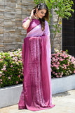 purple georgette saree