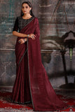 brown georgette saree