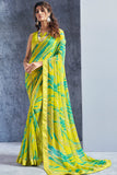 Cadmium Yellow Georgette Saree