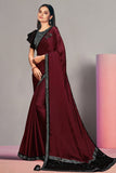 satin silk saree