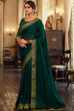 green saree, georgette saree