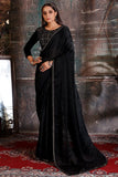 black georgette saree