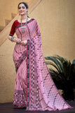 purple georgette saree