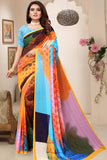 multicolour georgette saree