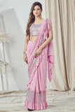 pink saree