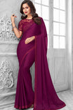 purple saree