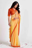 Georgette Saree Tuscan Sun Yellow Georgette Saree saree online