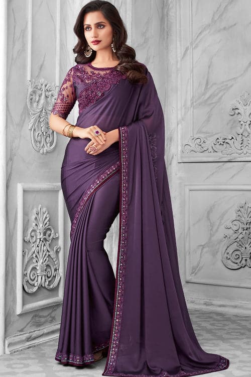 purple saree