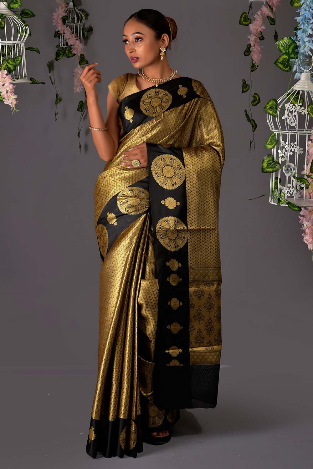 kanjivaram saree drape 