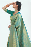 green kanjivaram saree