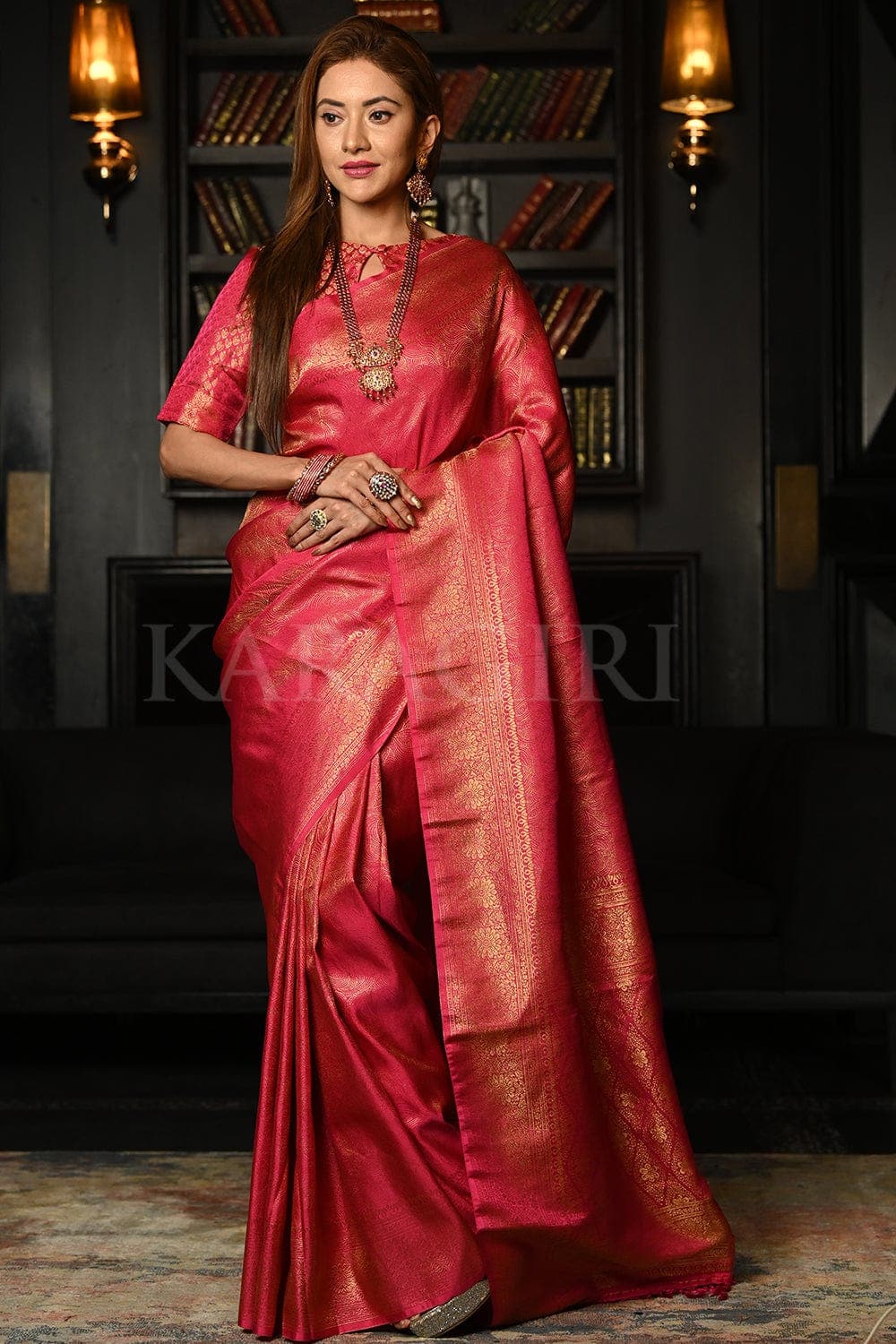 Kanjivaram Saree Hot Pink Kanjivaram Saree saree online