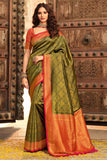 green saree