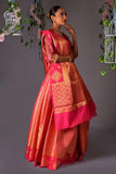 pink kanjivaram saree