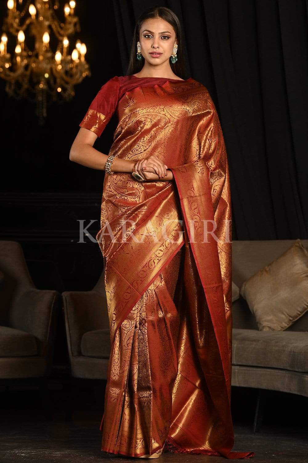 Kanjivaram Saree Razzmatazz Pink  Kanjivaram Saree saree online