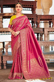 Kanjivaram Saree Strawberry Pink Kanjivaram Saree saree online