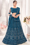 blue lehenga choli