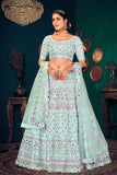 blue lehenga choli