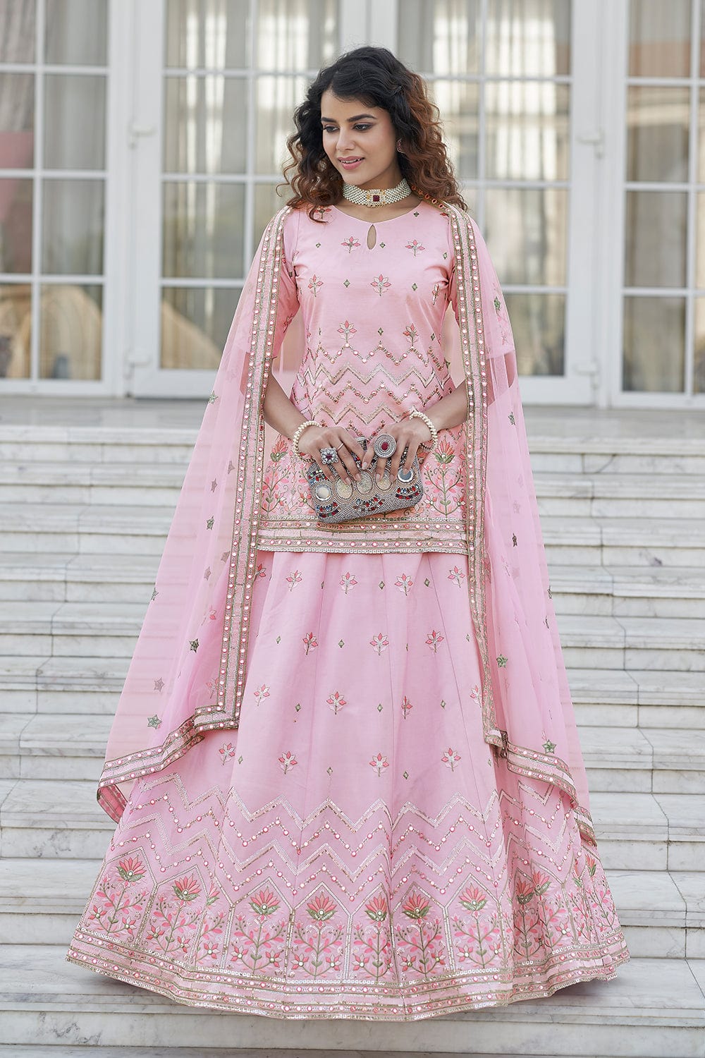 pink lehenga choli